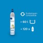 Soda maker viva bianco con bottiglia e bombola