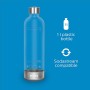 Soda maker viva bianco con bottiglia e bombola