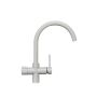 Ice White 5-Way Mixer Tap with high round spout