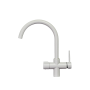 Ice White 5-Way Mixer Tap with high round spout