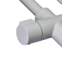 Ice White 5-Way Mixer Tap with high round spout