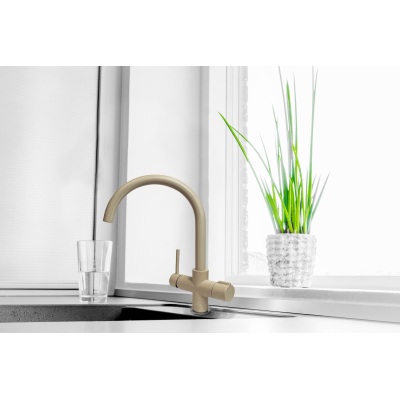 Miscelatore 5 vie alto tondo fragranite avena