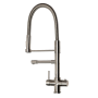 3-Way Mixer Tap with Spray – Dual Spout in Stainless Steel