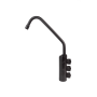 3-Way Faucet in Black Fragranite Stainless Steel - High Spout