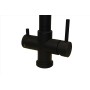 5-Way Black Mixer Tap with Flexible Hose - Stainless Steel