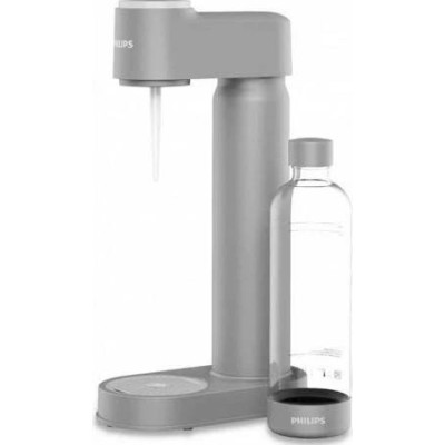 Soda maker lite grigio con bottilia e bombola