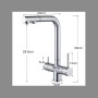 3-Way Mixer Tap with Pull-Out Spray