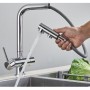 3-Way Mixer Tap with Pull-Out Spray