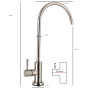 Elegance stainless steel tap in black stainless steel