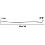 Stainless steel hose DN10 M3/8 x F 3/4 curved, length 100 cm