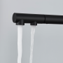 3-way mixer with pull-out shower head, black
