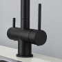 3-way mixer with pull-out shower head, black