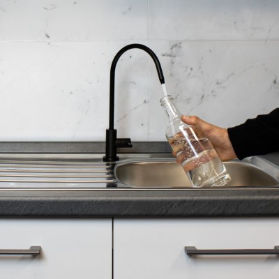 Elegance stainless steel tap in black stainless steel