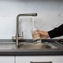 Miscelatore tre vie inox