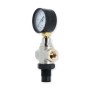 Water pressure reducer with pressure gauge