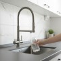 5-Way Mixer Tap with Flexible Shower - Stainless Steel AISI 304