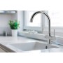 5-way mixer tap with high round spout