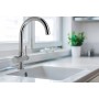 5-way mixer tap with high round spout