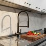 5-Way Black Mixer Tap with Flexible Hose - Stainless Steel