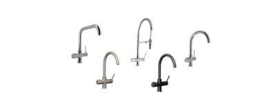 5-Way Brass Kitchen Faucets | Coloured & Spring Coil